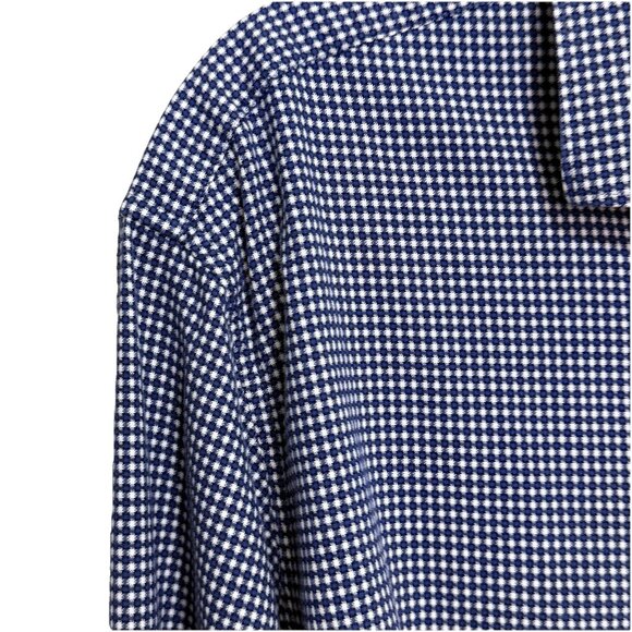 TM Lewin Mens Button Down Long Sleeve Blue & White Shirt - Size Large - Picture 5 of 7